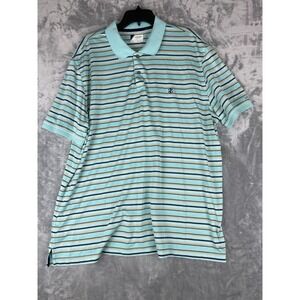 IZOD GOLF MEN'S STRETCH SHORT SLEEVES Green MULTI‎ STRIPES POLO SHIRT SIZE XXL